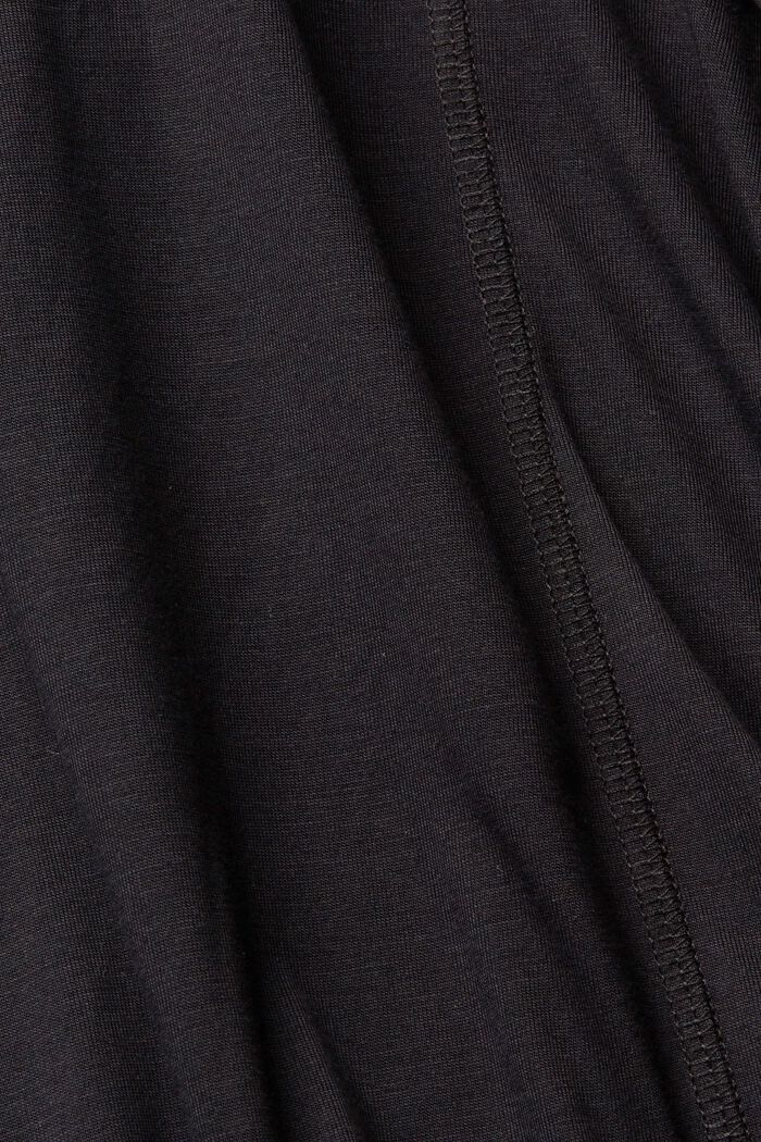 Camiseta de manga larga con capucha, LENZING™ ECOVERO™, BLACK, detail image number 1
