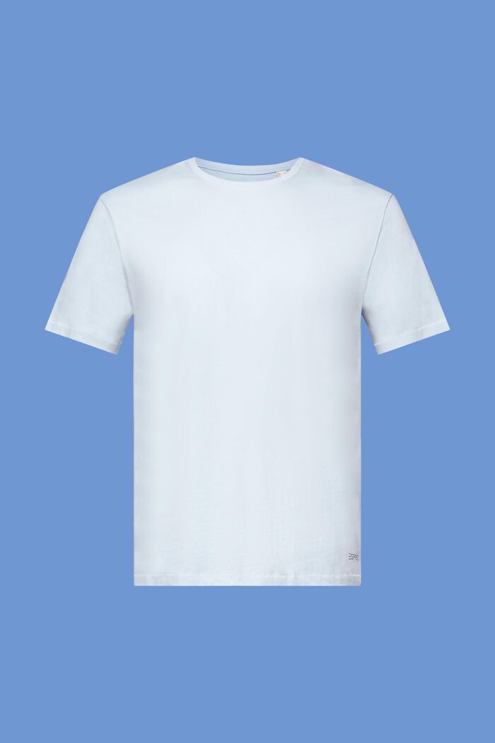 Camiseta de punto con estampado por detrás, 100% algodón, PASTEL BLUE, detail image number 6