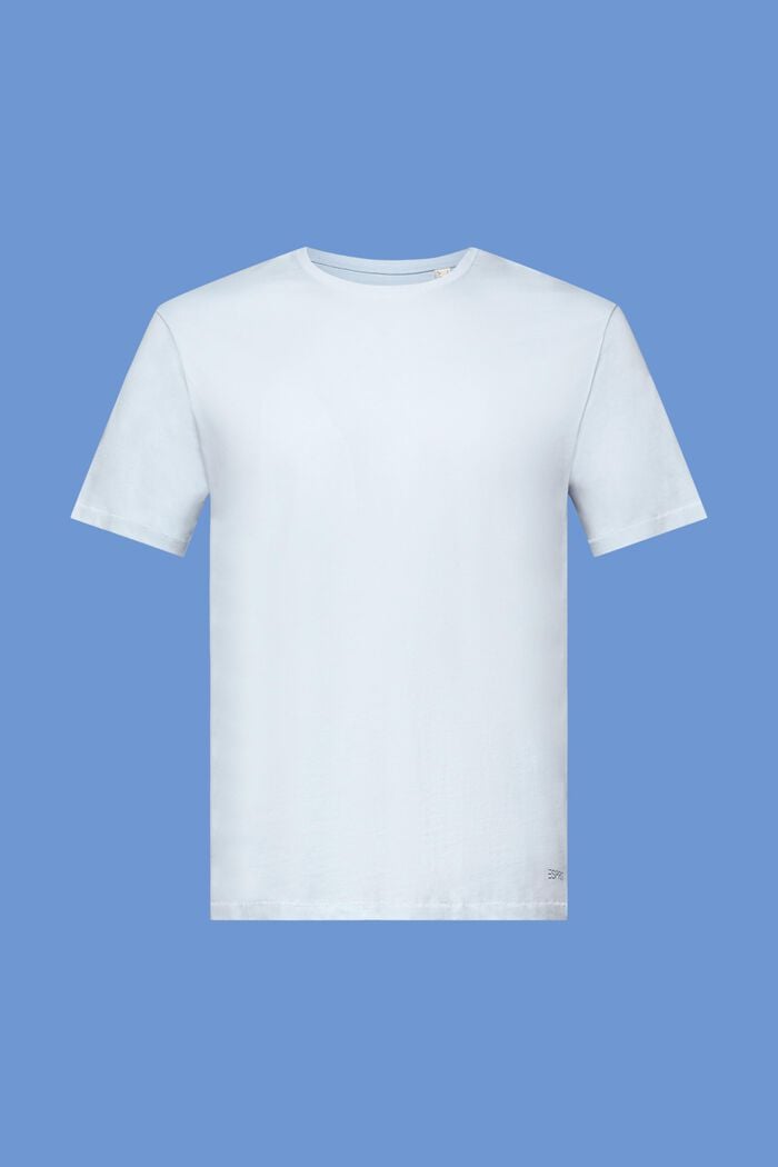 Camiseta de punto con estampado por detrás, 100% algodón, PASTEL BLUE, detail image number 6