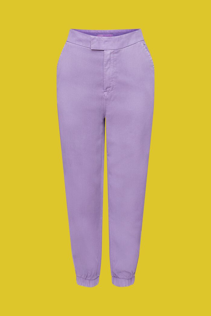 Pantalones de sarga deportivos de tiro alto, PURPLE, detail image number 6