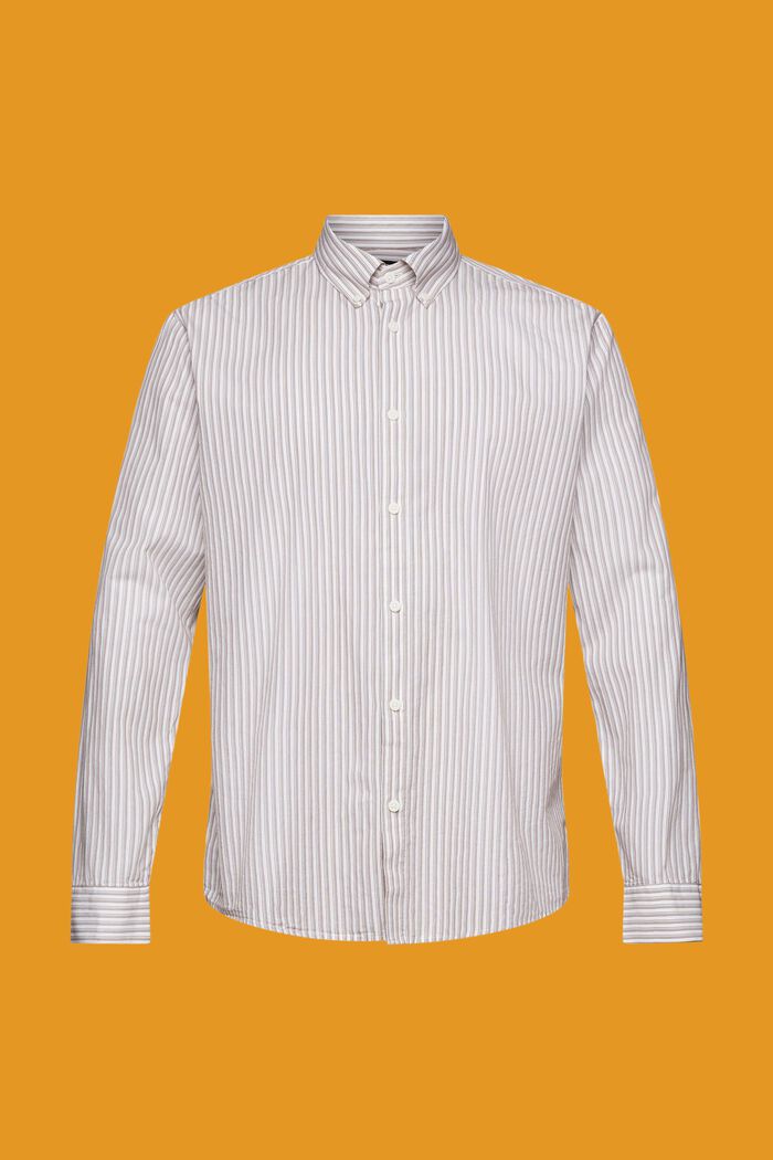 Camisa de algodón sostenible a rayas, TOFFEE, detail image number 6