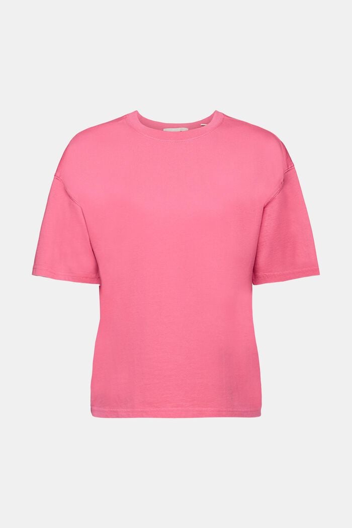 Camiseta de algodón con lavado al ácido, PINK FUCHSIA, detail image number 6