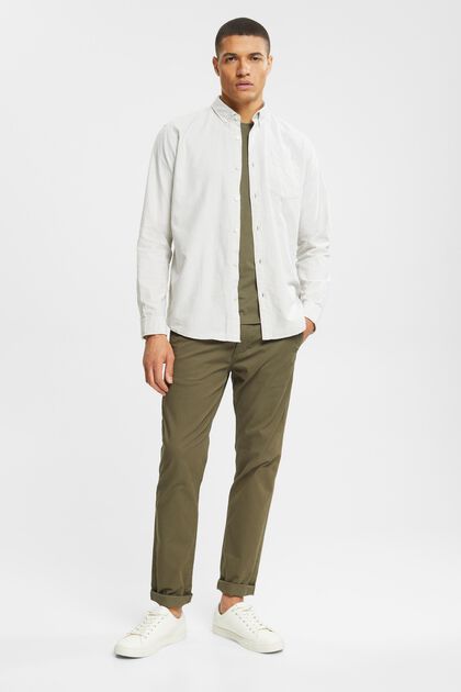 Camisa a rayas, PALE KHAKI, overview