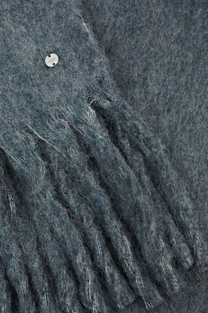 Bufanda de punto desflecado, PETROL BLUE, detail image number 1
