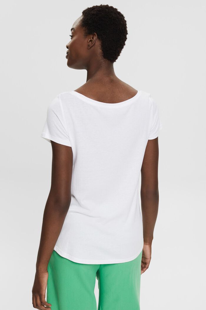 Pack de dos: camiseta básica, mezcla de algodón ecológico, WHITE, detail image number 1