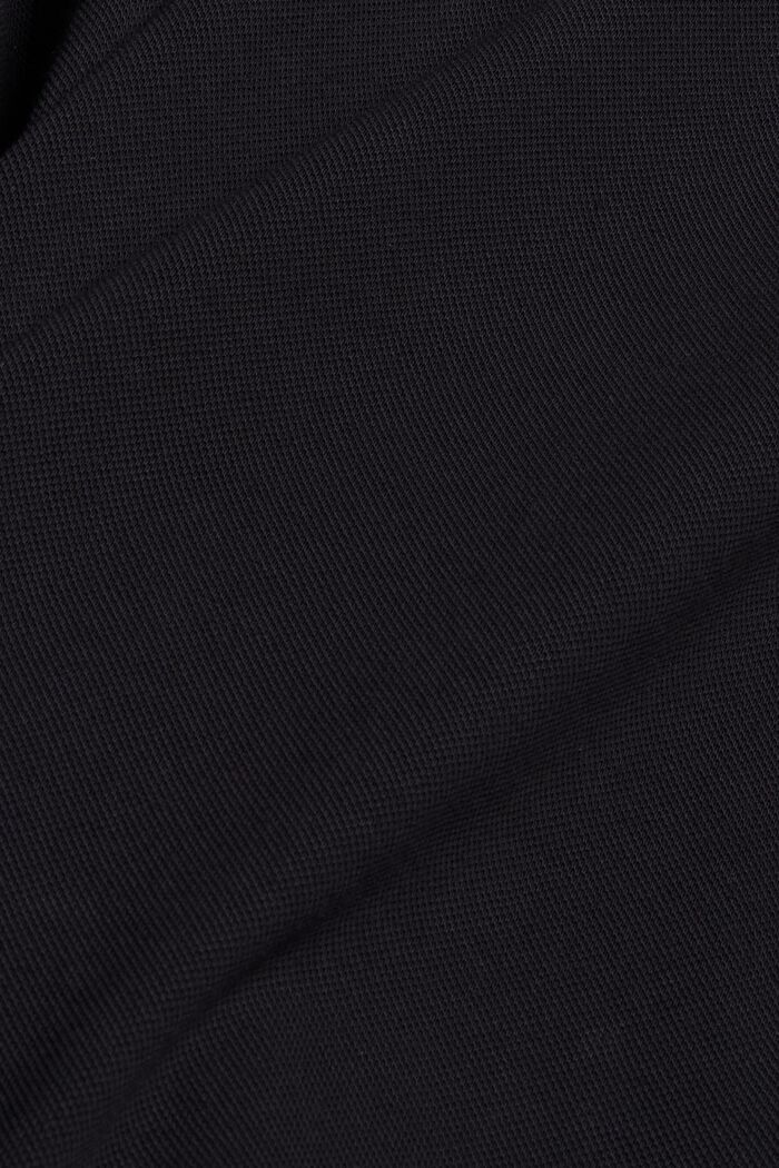 Camiseta de manga larga de piqué, algodón ecológico mercerizado, BLACK, detail image number 4