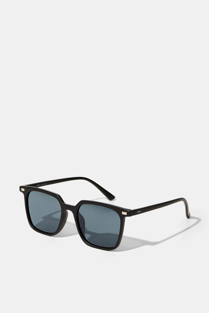 Gafas de sol cuadradas con montura de plástico, BLACK, overview