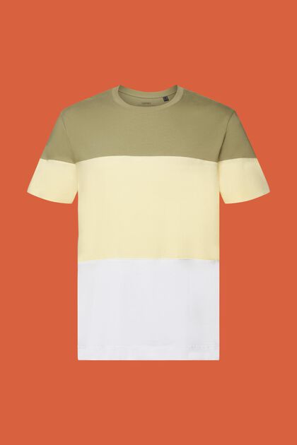 Camiseta con bloques de colores, 100% algodón