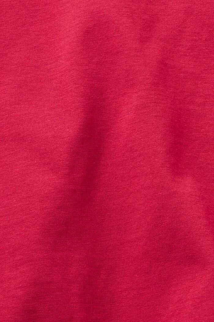 Camiseta de algodón sin mangas y con cuello en pico, DARK PINK, detail image number 5