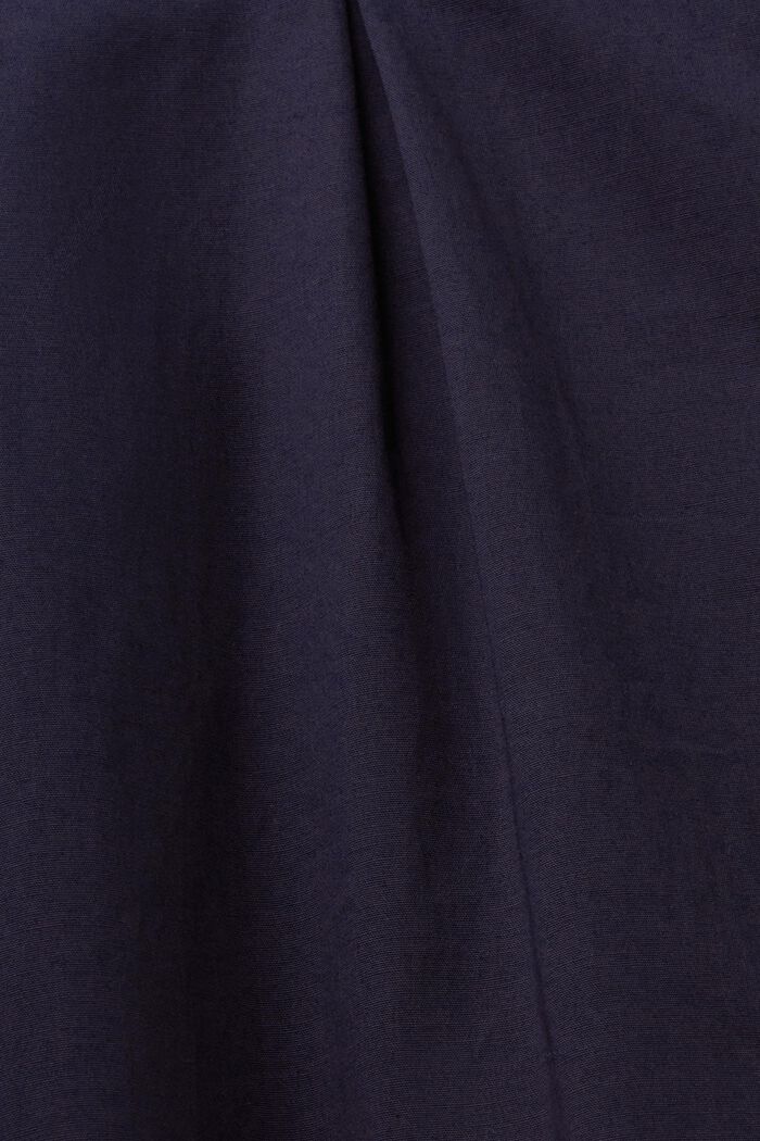 Vestido camisero de popelina, NAVY, detail image number 4