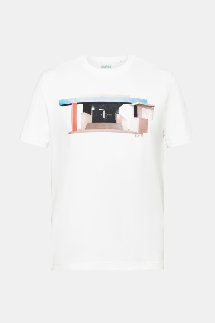 Camiseta con estampado geométrico, OFF WHITE, detail image number 5