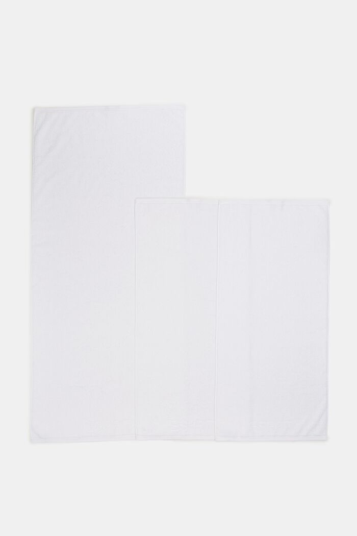 Con TENCEL™: Conjunto de tres toallas de rizo, WHITE, detail image number 3