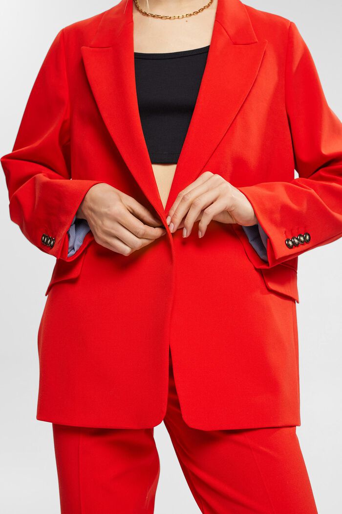 blazer de un botón, RED, detail image number 0