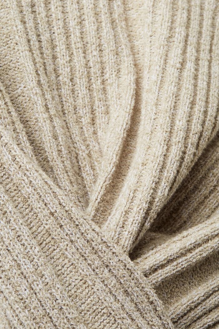 Cárdigan de algodón realizado en canalé, DUSTY GREEN, detail image number 5