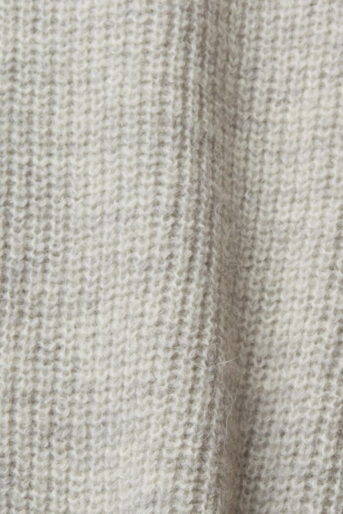 Jersey de punto en mezcla de lana, LIGHT GREY, detail image number 5