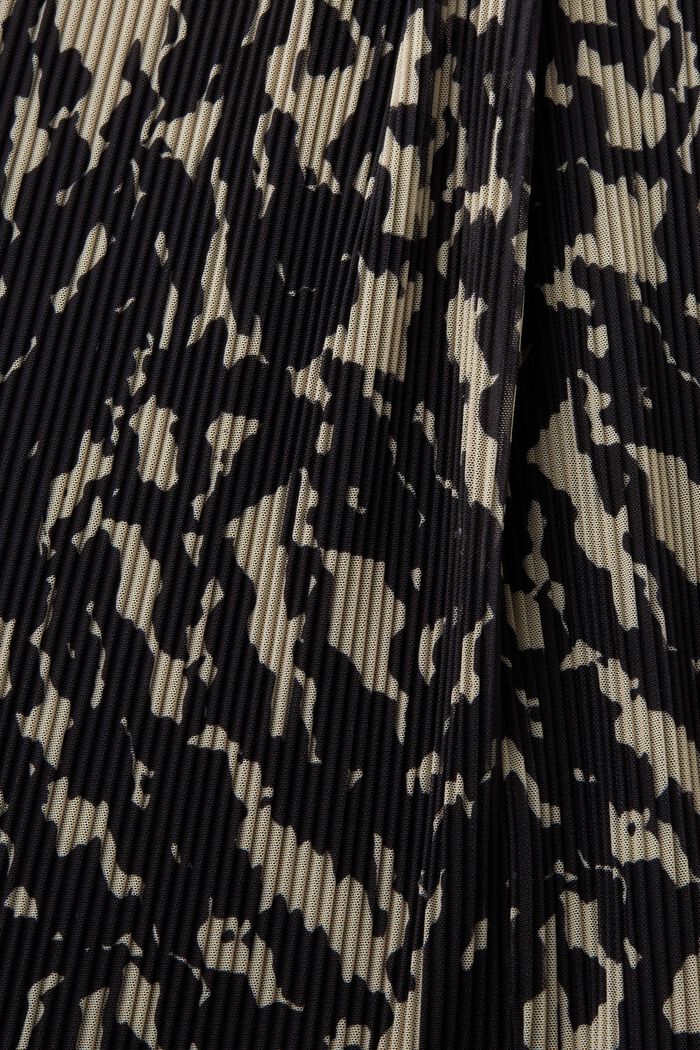 Falda midi de malla estampada, BLACK, detail image number 5