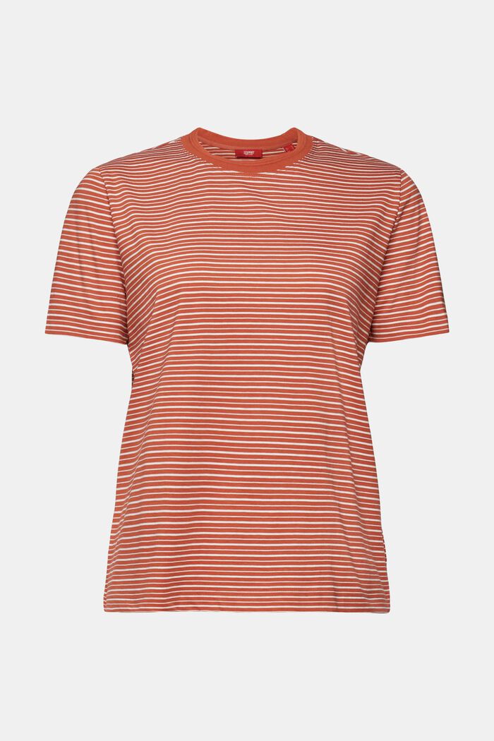 Camiseta a rayas, 100% algodón, TERRACOTTA, detail image number 5