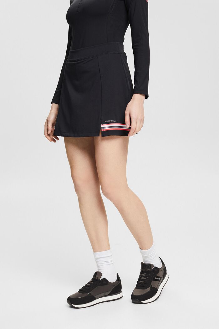 Reciclada: falda con shorts cosidos, E-DRY, BLACK, detail image number 0