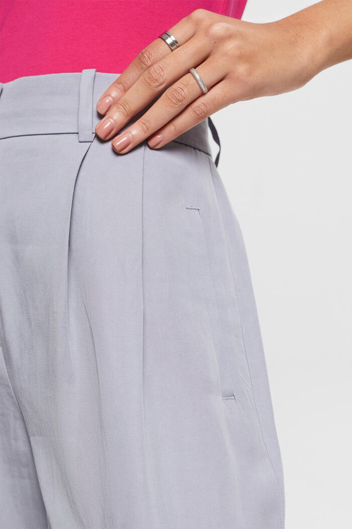 Pantalones anchos de sarga, LIGHT BLUE LAVENDER, detail image number 4