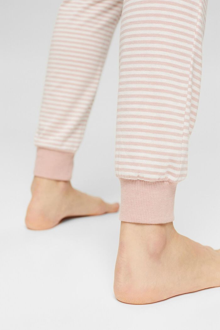 Pantalón de pijama en punto con mezcla de algodón ecológico, OLD PINK COLORWAY, detail image number 5