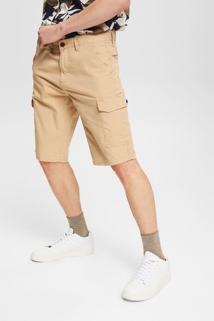 Pantalones cortos estilo cargo, LIGHT BEIGE, detail image number 0