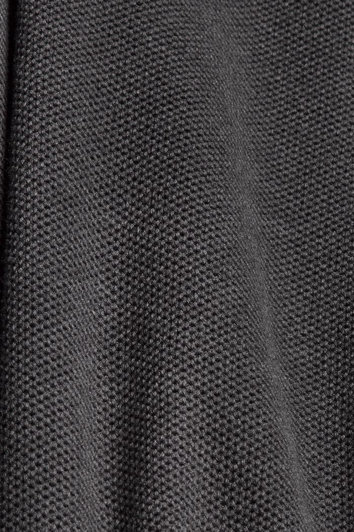 Jersey con textura, 100 % algodón ecológico, DARK GREY, detail image number 4