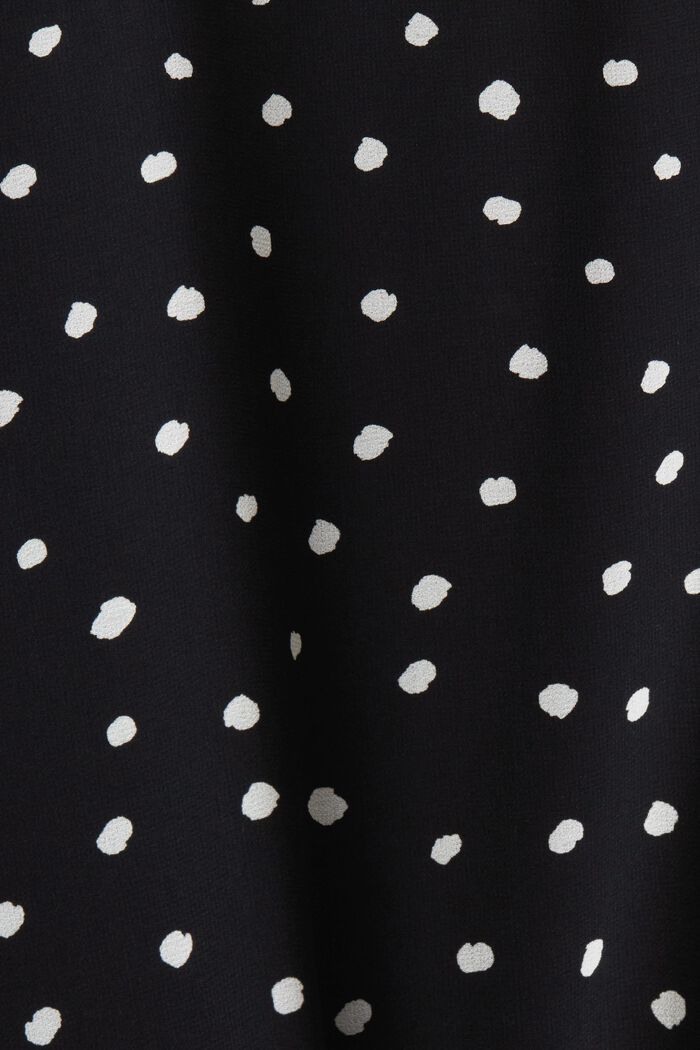 Reciclado: vestido de gasa con cintura fruncida, BLACK, detail image number 6