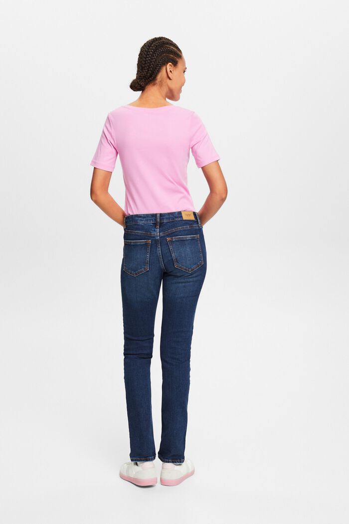 Jeans mid-rise slim fit, BLUE DARK WASHED, detail image number 2