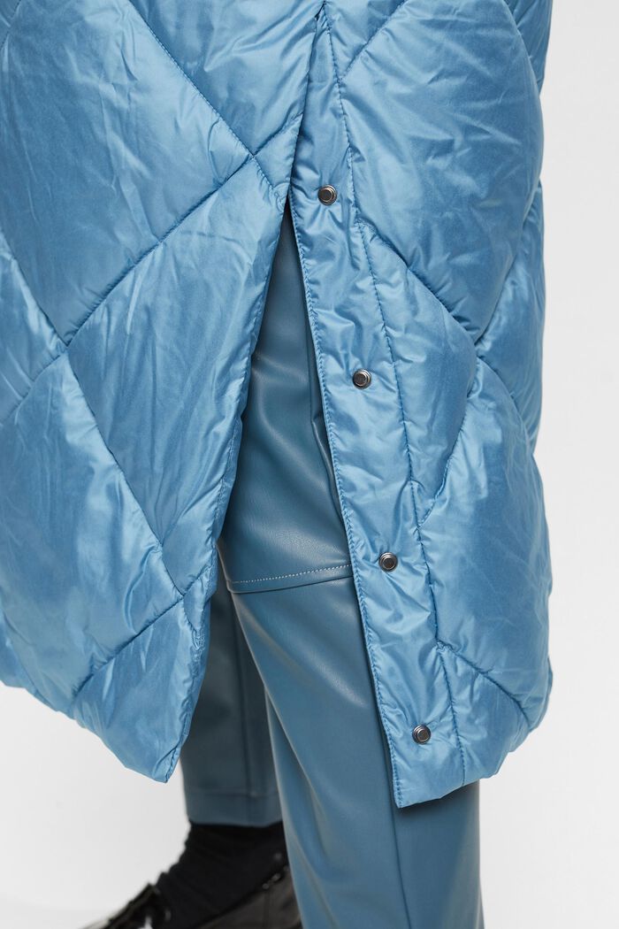 Abrigo largo con acolchado de rombos, BLUE LAVENDER, detail image number 0