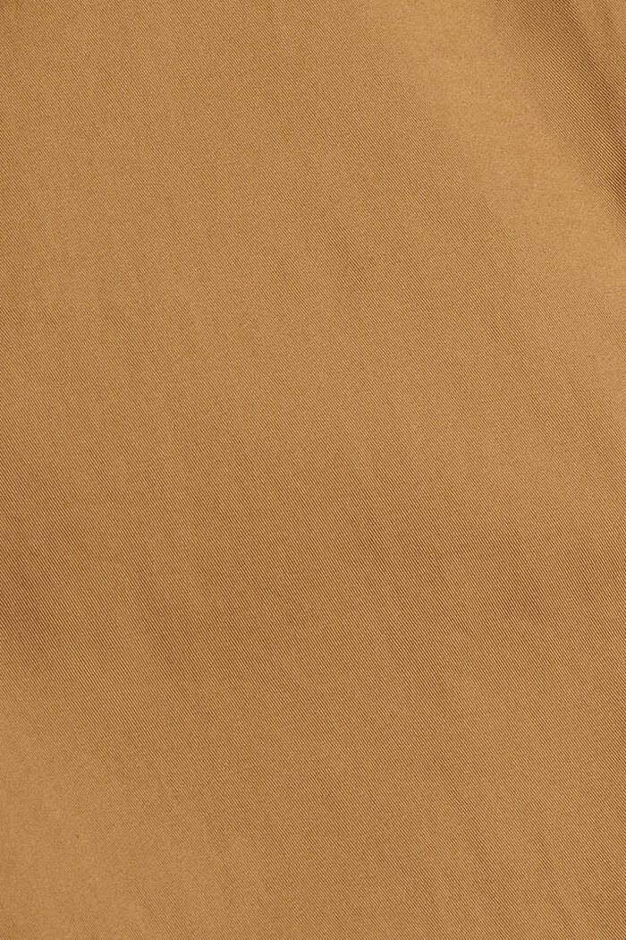 Pantalón chino de corte recto en algodón ecológico, CAMEL, detail image number 6