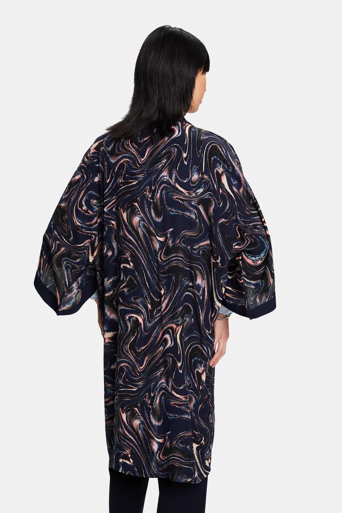 Kimono veteado, NAVY, detail image number 3