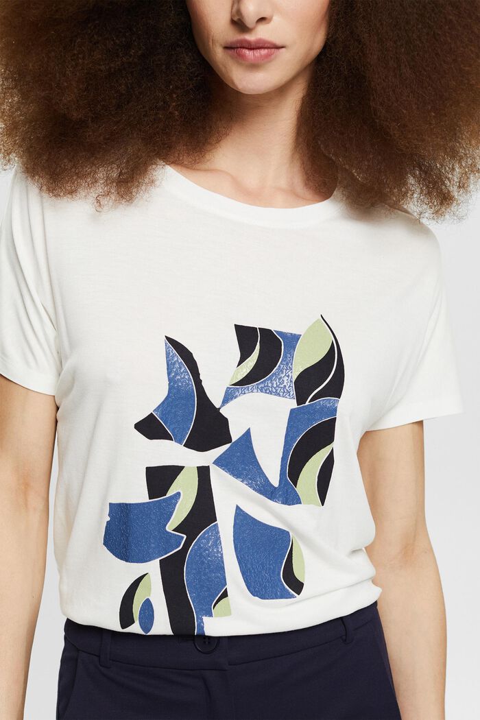 Camiseta en 100 % LENZING™ ECOVERO™, OFF WHITE, detail image number 2
