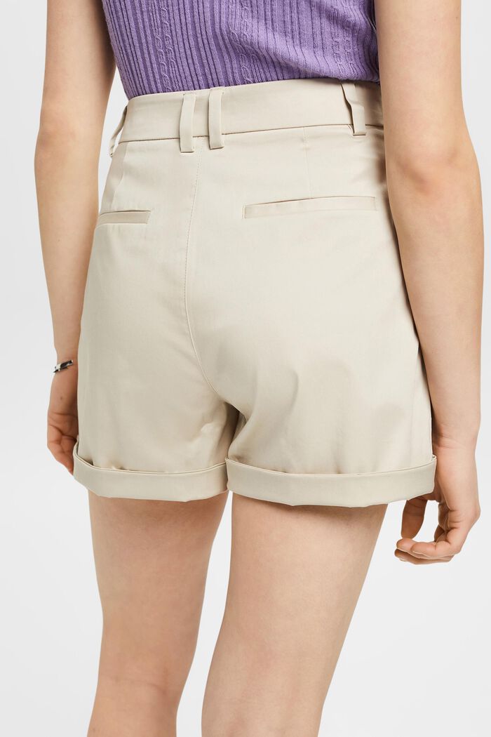 Pantalones cortos de satén con efecto lavado, LIGHT TAUPE, detail image number 2