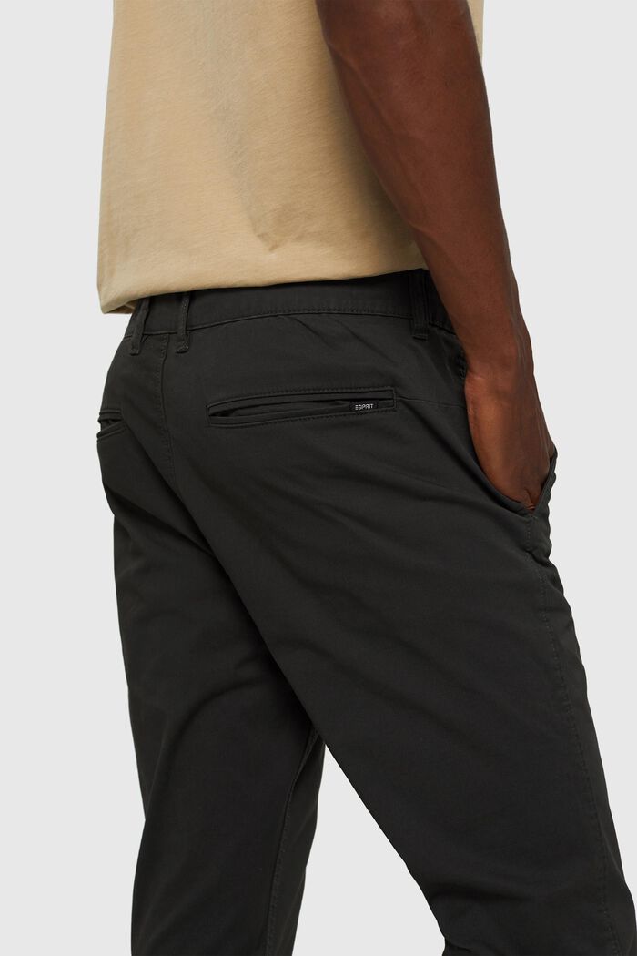 Pantalón chino de algodón ecológico con llavero, DARK GREY, detail image number 4