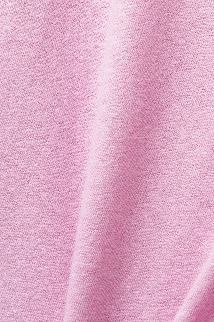 Camiseta de mezcla de lino, LILAC, detail image number 5