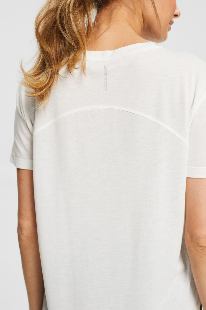 Camiseta deportiva con estampado, LENZING™ ECOVERO™, OFF WHITE, detail image number 2