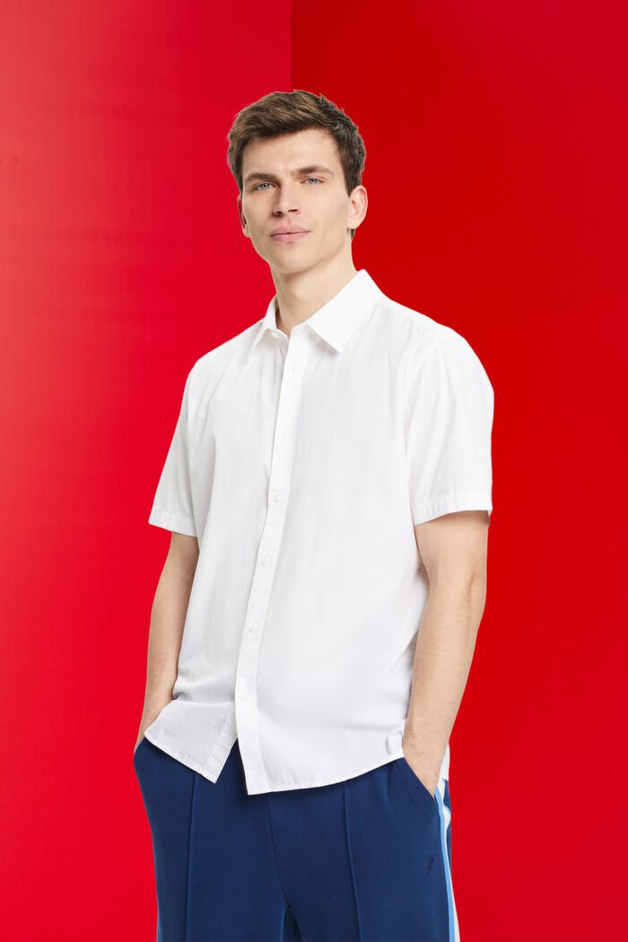 Camiseta de manga corta en algodón sostenible, WHITE, detail image number 0