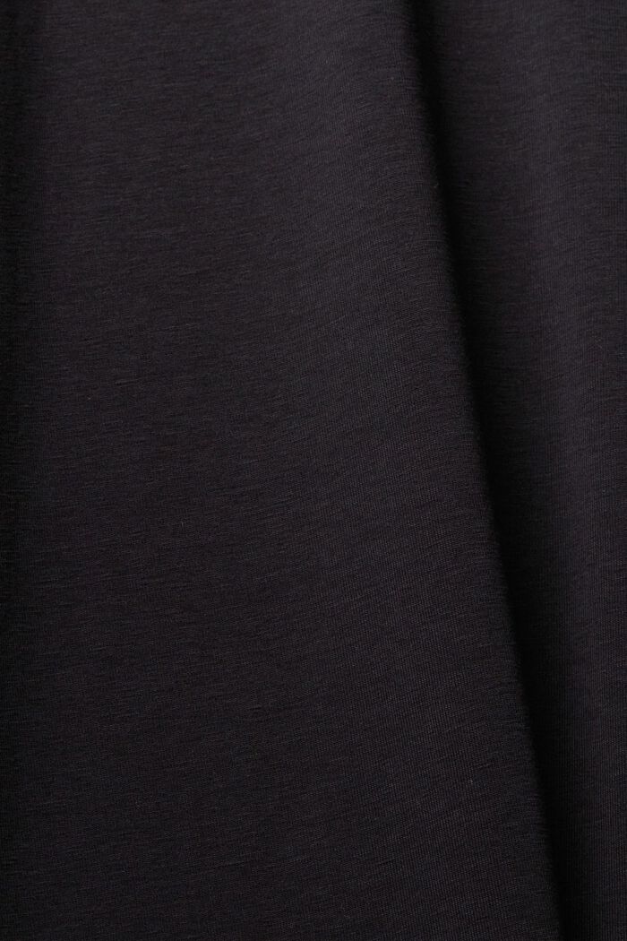 Camisón de jersey con detalle de encaje, BLACK, detail image number 4