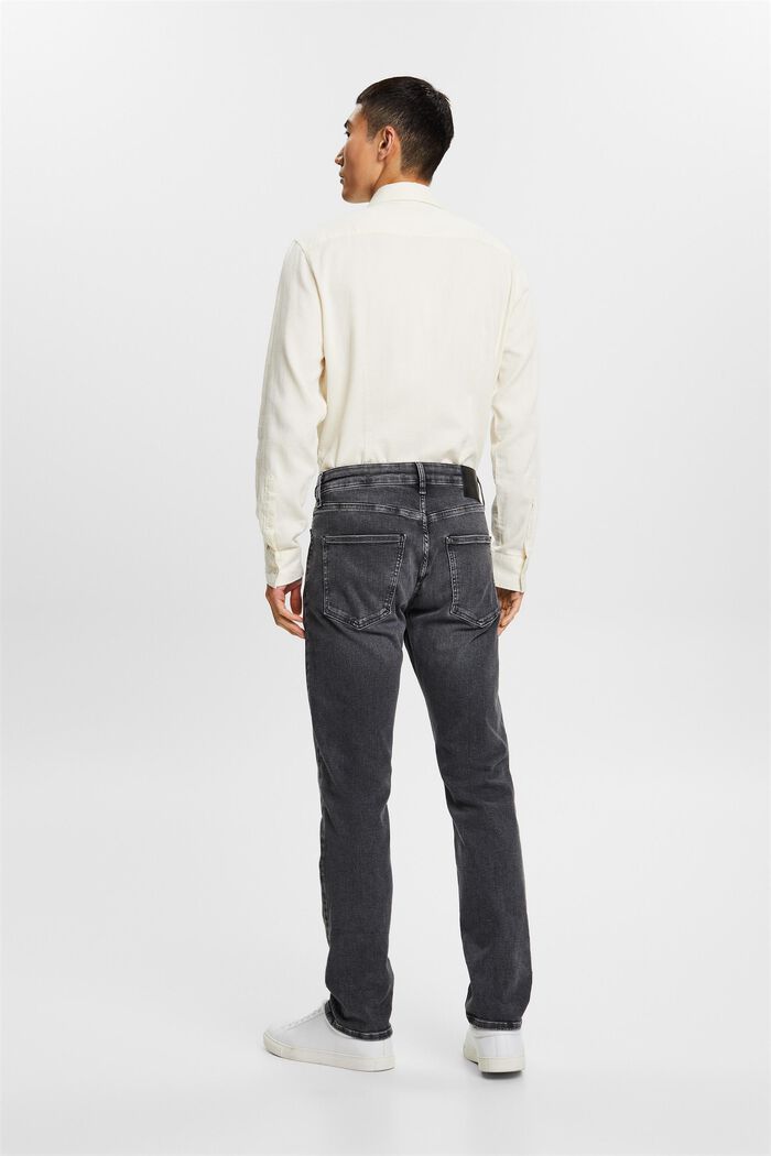 Jeans mid-rise slim fit, BLACK DARK WASHED, detail image number 4