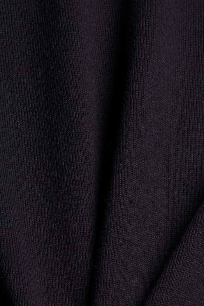Con cachemir: jersey con cuello redondo, BLACK, detail image number 4