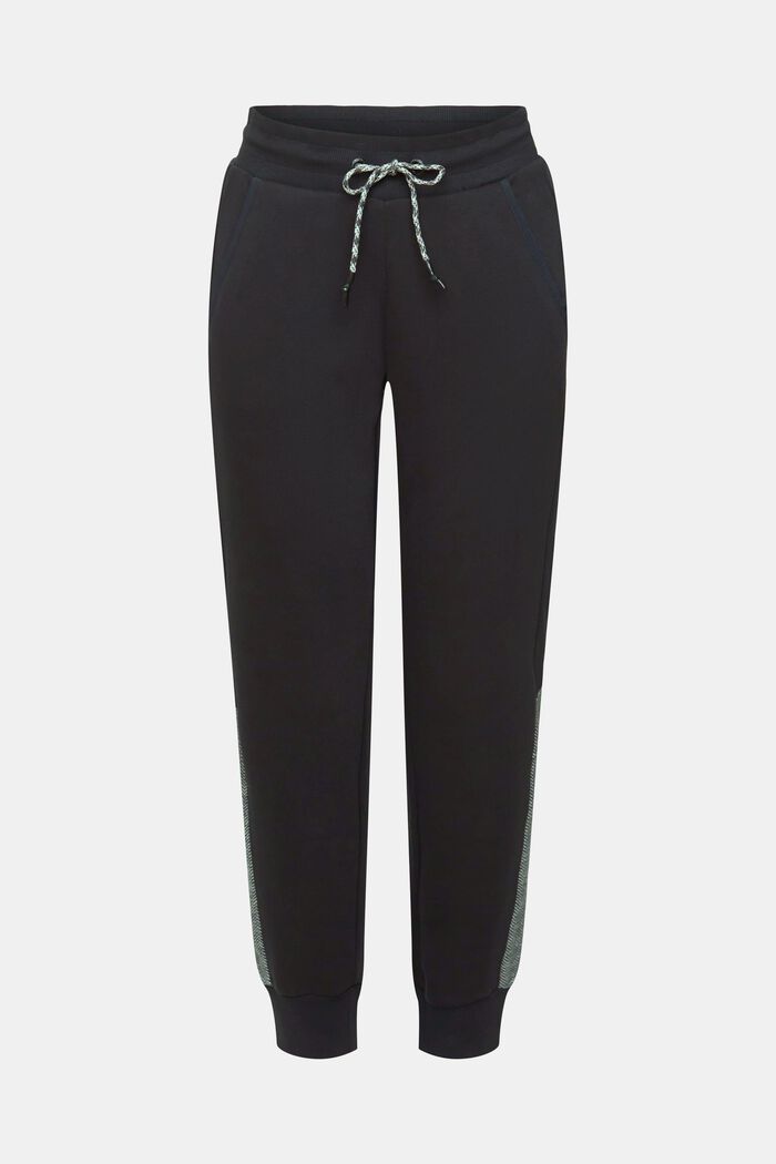 Pantalones deportivos con diseño de espiga, BLACK, detail image number 7