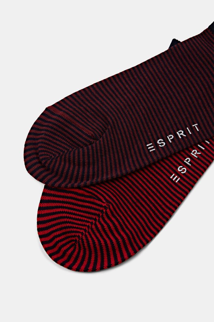 Pack de 2 pares de calcetines para deportivas, algodón ecológico, DARK RED/RED, detail image number 2