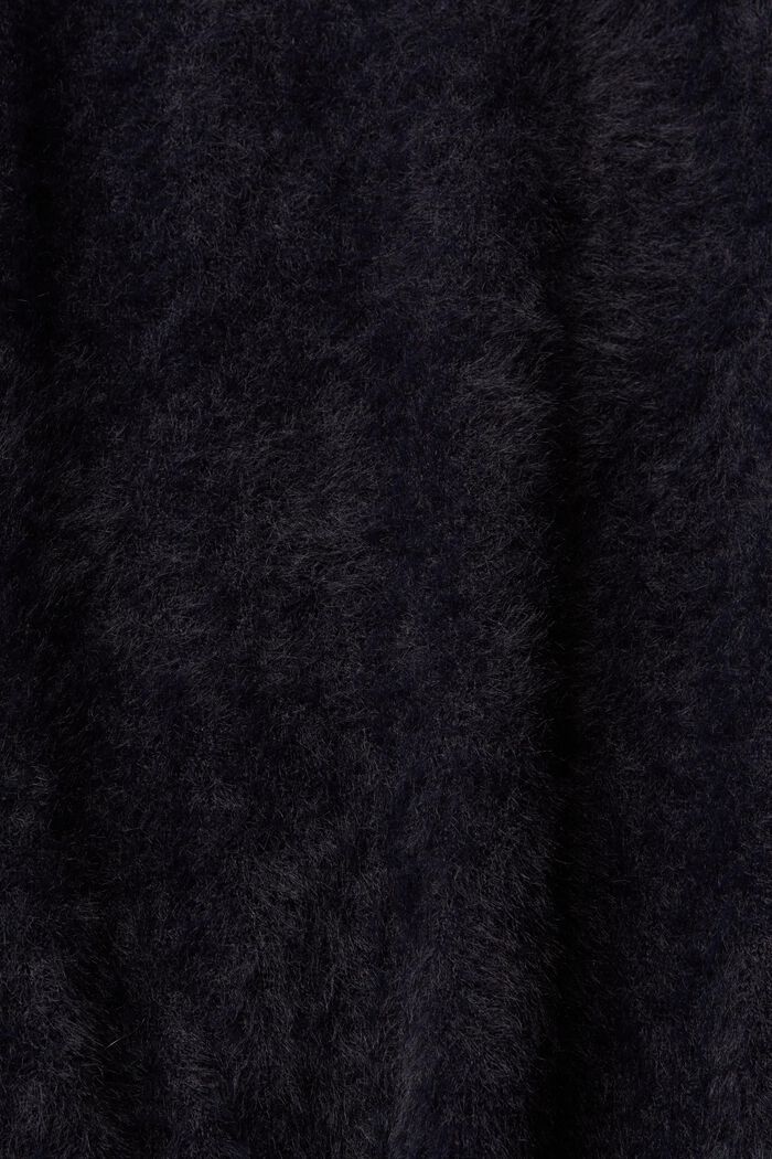 Cárdigan suave con cuello pico, BLACK, detail image number 1