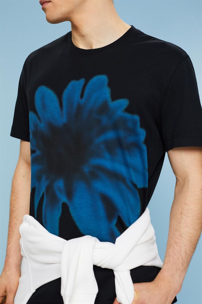 Camiseta estampada de algodón Pima, BLACK, detail image number 3