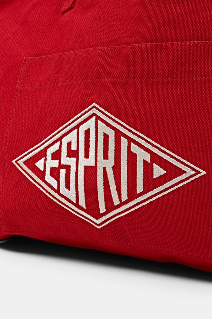 Bolso de mano de lona con logotipo, DARK RED, detail image number 1