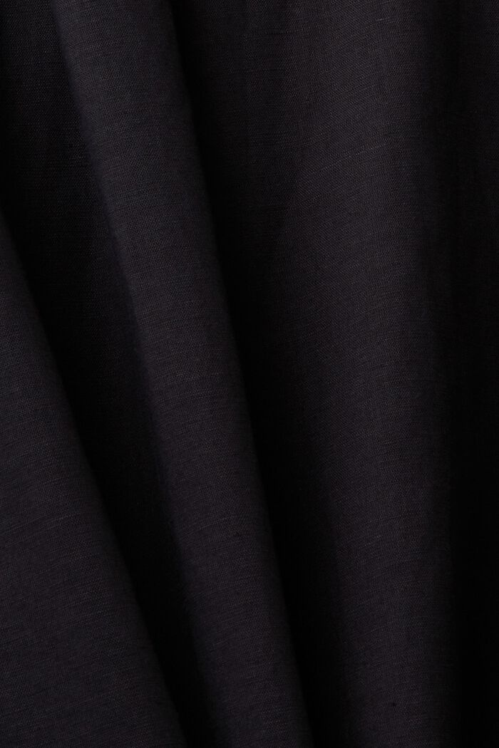 Camisa de lino y algodón, BLACK, detail image number 5