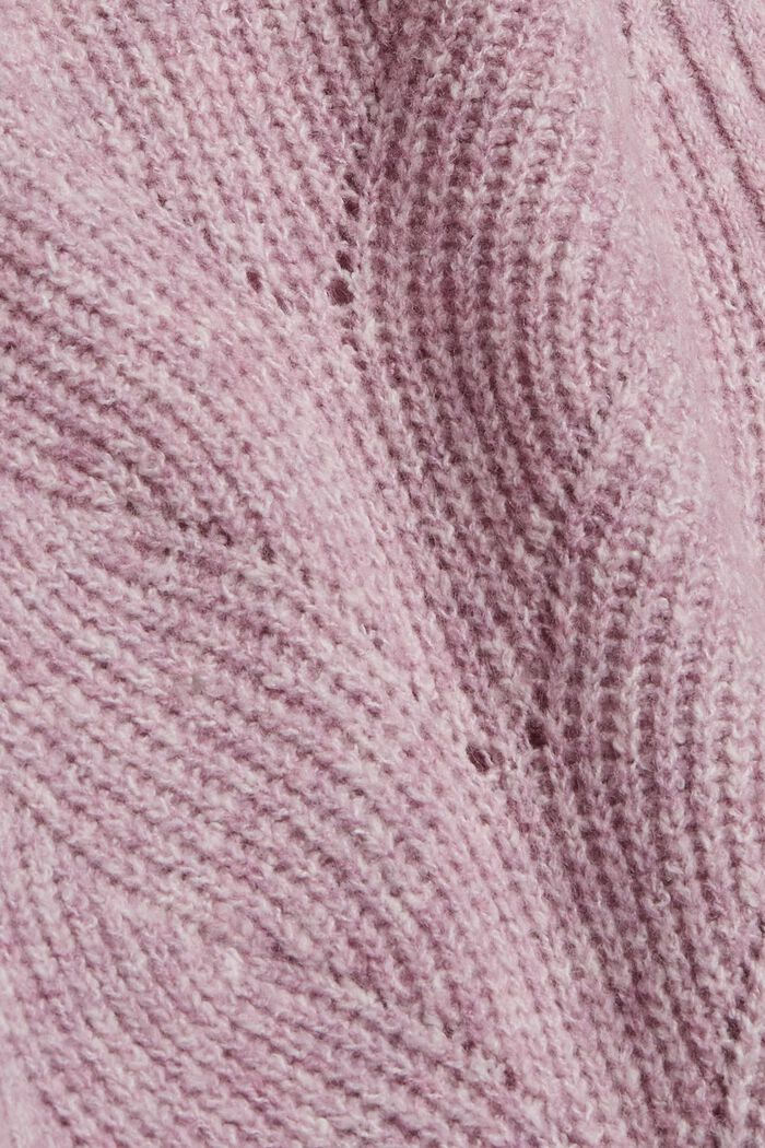 Con lana: jersey de punto, NEW MAUVE, detail image number 4