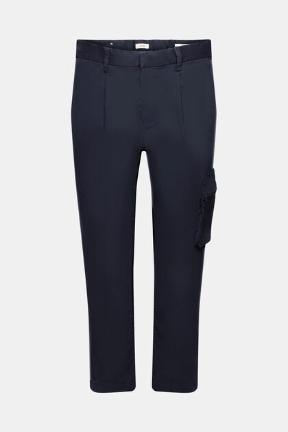 Pantalón chino con un bolsillo estilo cargo, NAVY, overview