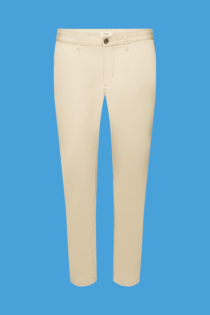 Pantalón chino elástico de algodón, SAND, detail image number 5