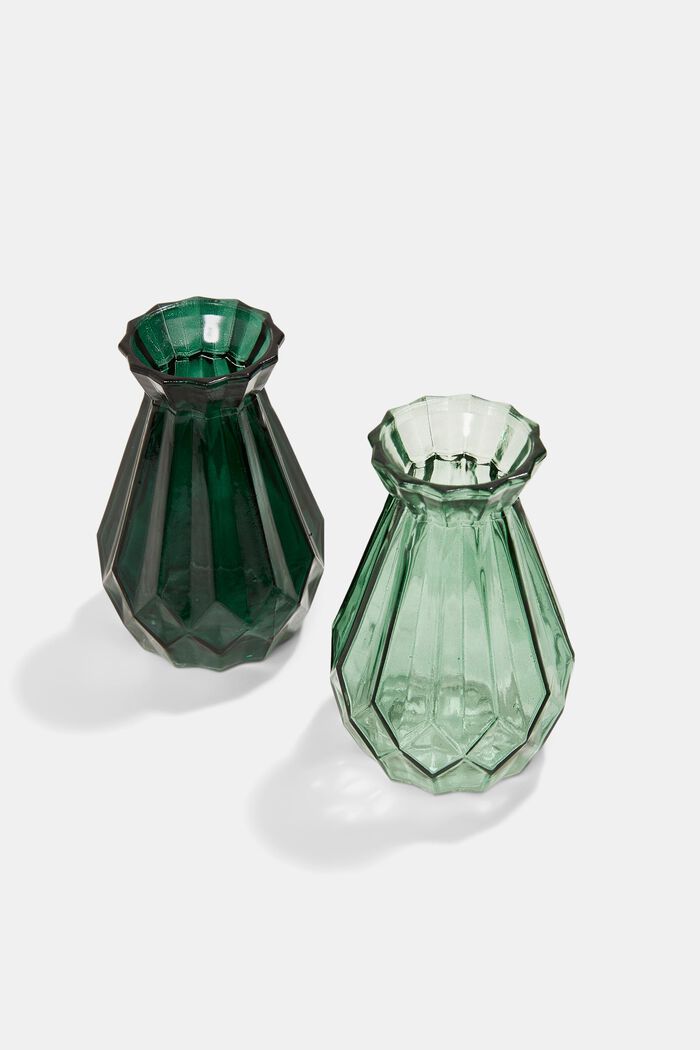 Set de 2 vasos de cristal pequeños, GREEN, detail image number 2